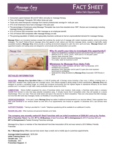 Massage Envy Fact Sheet - Arthur Berry & Company