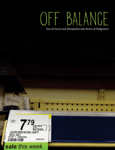 Off Balance: Out-of-Stock and Mislabeled Sale Items at Walgreens