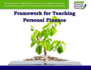 Framework for Teaching Personal Finance