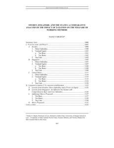 sweden, singapore, and the states: a comparative analysis of the