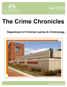The Crime Chronicles - The Department of Criminal Justice