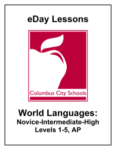 World Languages - eDay Lessons