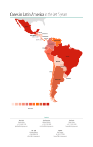 Cases in Latin America in the last 5 years