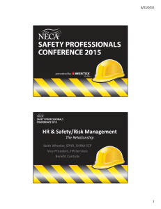 HR & Safety/Risk Management: The Relationship