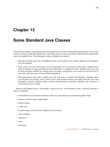Chapter 13 Some Standard Java Classes