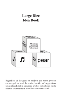 Large Dice Idea Book