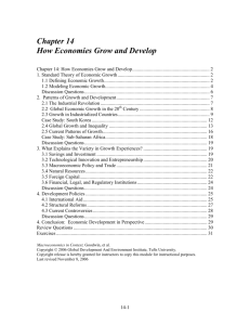 Chapter 14 How Economies Grow and Develop