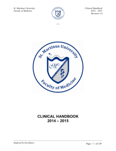 Clinical Handbook - St. Martinus University