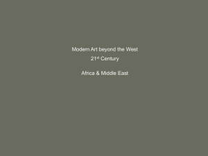 Modern Art beyond the West 21st Century Africa & Middle East