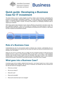 Developing an IT Business Case
