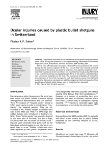 Ocular injuries caused by plastic bullet shotguns in Switzerland