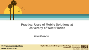 Practical Uses of Mobile Solutions at University of West Florida