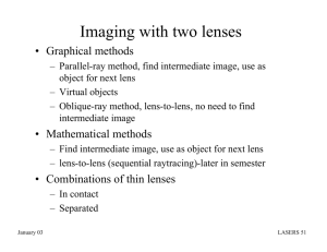 Imaging with two lenses
