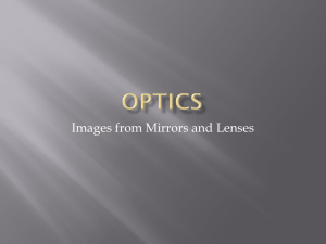 Lecture 29 Images from Mirrors and Lenses