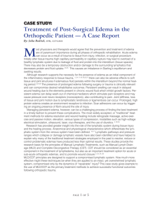 Treatment of Post-Surgical Edema in the Orthopedic Patient — A