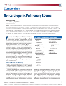 Noncardiogenic Pulmonary Edema