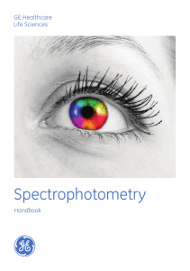 Spectrophotometry - GE Healthcare Life Sciences