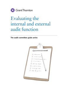 Evaluating the internal and external audit function