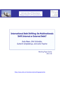 International Debt Shifting: Do Multinationals Shift Internal or