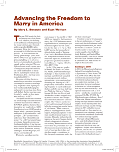 Advancing the Freedom to Marry in America