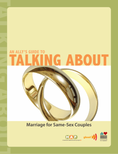 Talking About Marriage For Same Sex Couples.