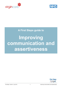 Improving communication and assertiveness