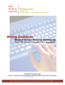Writing Guidelines - Ohio Wesleyan University