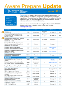 January 2016 Aware Prepare Update