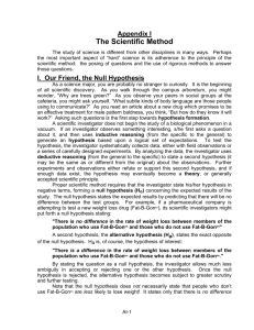 Appendix I The Scientific Method