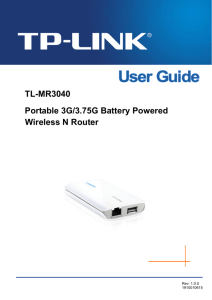 TL-MR3040 Portable 3G/3.75G Battery Powered Wireless - TP-Link