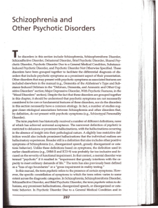 Schizophrenia and Other Psychotic Disorders pg297-315