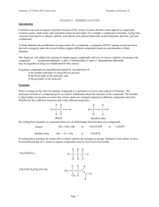 Organic Nomenclature ()