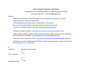 Johns organic chemistry cheat sheet