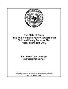 The State of Texas Health Care Oversight and