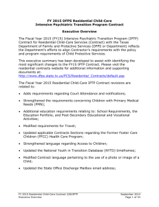 FY 2015 DFPS Residential Child-Care Intensive Psychiatric