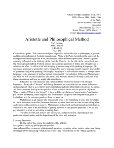 Aristotle and Philosophical Method
