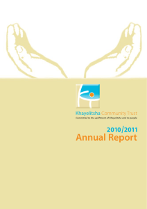 Khayelitsha Community Trust Annual Report