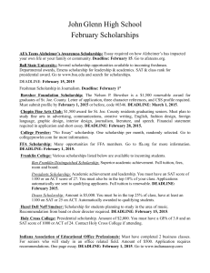 February scholarships