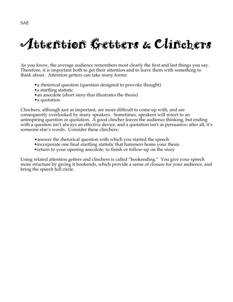 attention-getters-clinchers