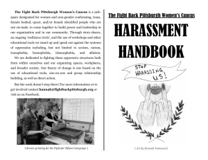 harassment handbook - Fight Back Pittsburgh