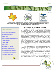 CASP Spring-Fall 2011 Newsletter