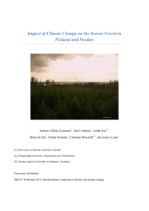 Impact of Climate Change on the Boreal Forest in Finland and Sweden