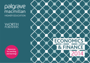 economics & finance - Palgrave Macmillan