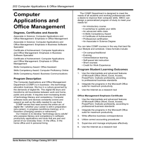 Computer Applications and Office Management