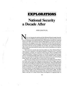 National Security a Decade After Watergate