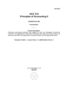 22TACC 212 22TPrinciples of Accounting II