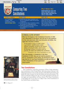 Comparing Two Constitutions Comparing Two Constitutions