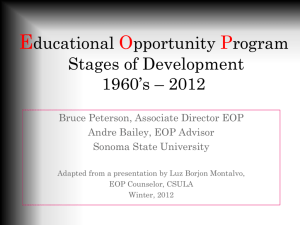 Educational Opportunity Program Stages of Development