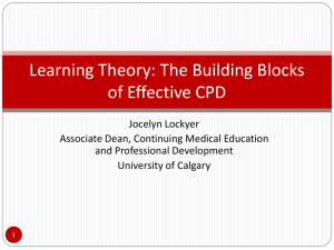 Learning Theory: The Building Blocks for Effective