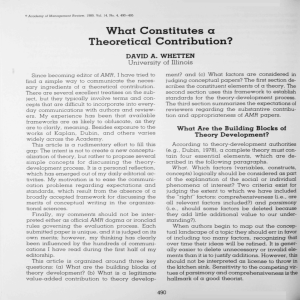 What Constitutes a Theoretical Contribution?